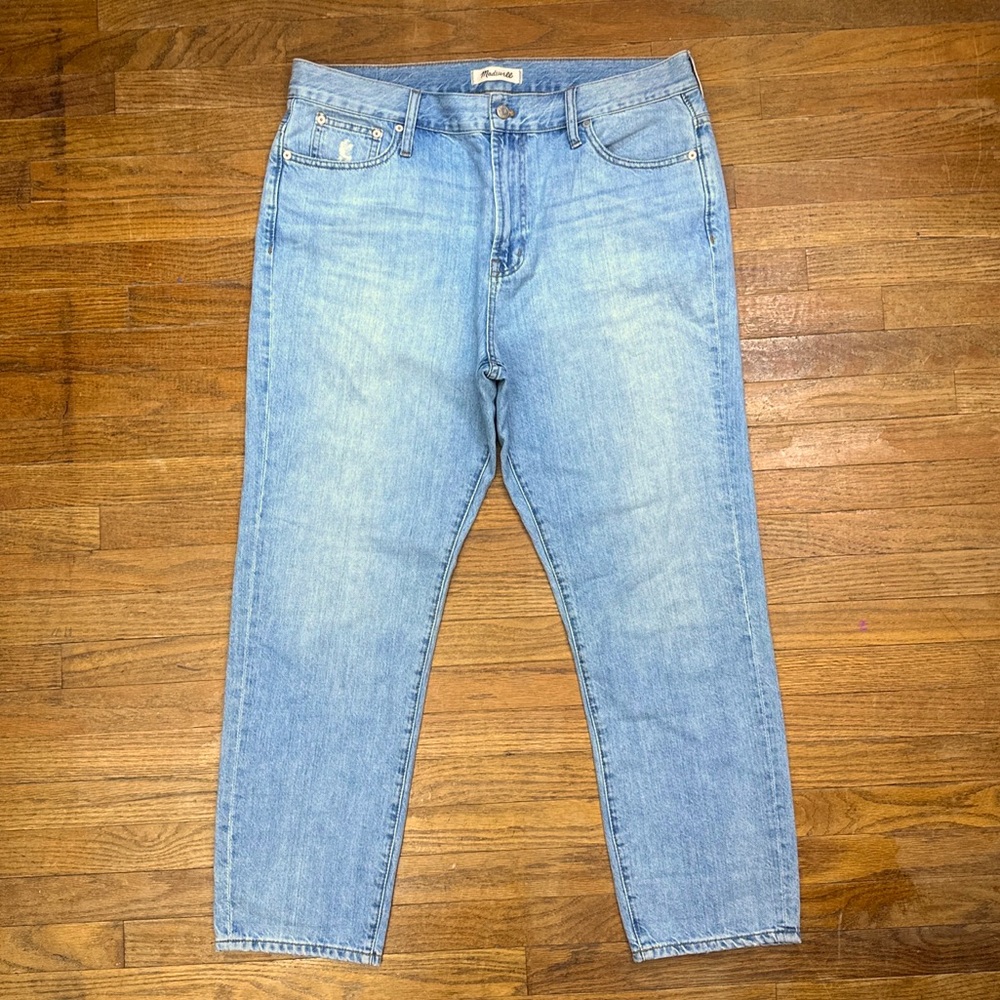 Madewell Sz 33 The Perfect Vintage Jean Fitzgerald Light Wash High Rise Denim